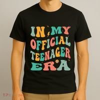 In My Teenager Era Groovy 13th Birthday T-Shirt thumb 3