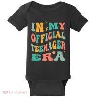 In My Teenager Era Groovy 13th Birthday Baby Bodysuit thumb 0