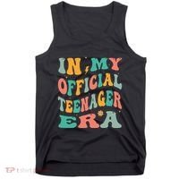 In My Teenager Era Groovy 13th Birthday Tank Top thumb 0