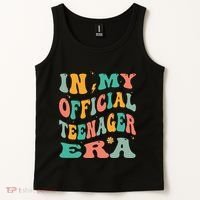 In My Teenager Era Groovy 13th Birthday Tank Top thumb 2