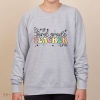 In My Third Grade Teacher Era Back To School 3rd Grade Retro Women's Sweatshirt thumb 0