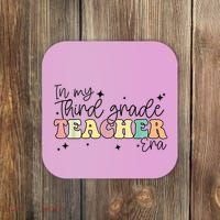 In My Third Grade Teacher Era Back To School 3rd Grade Retro Coaster thumb 0