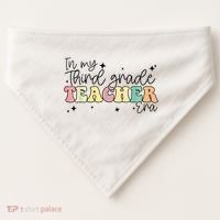In My Third Grade Teacher Era Back To School 3rd Grade Retro USA-Made Doggie Bandana thumb 0