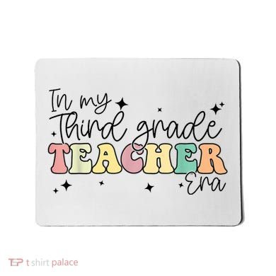 In My Third Grade Teacher Era Back To School 3rd Grade Retro Mousepad