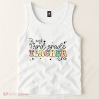 In My Third Grade Teacher Era Back To School 3rd Grade Retro Tank Top thumb 2