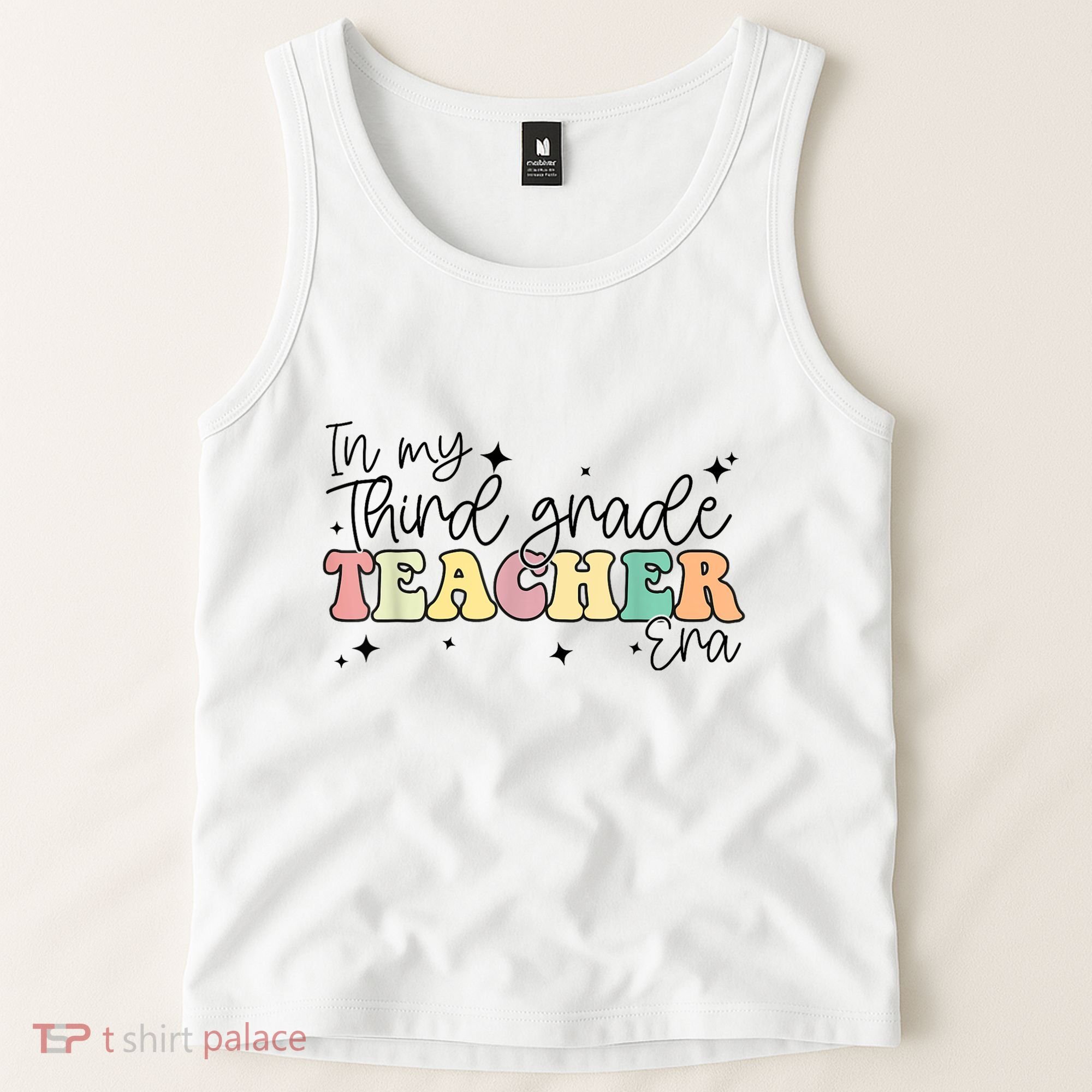 In My Third Grade Teacher Era Back To School 3rd Grade Retro Tank Top