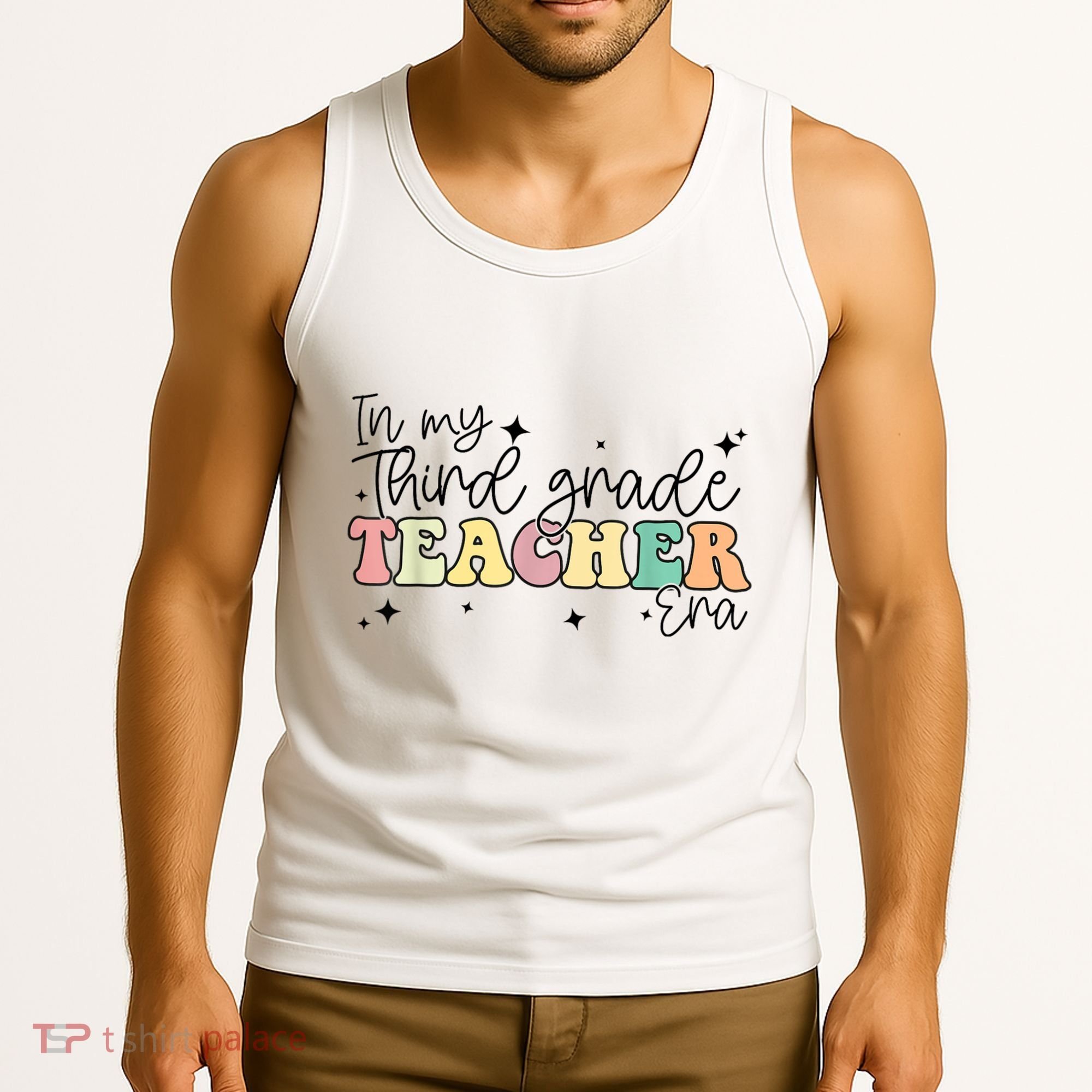 In My Third Grade Teacher Era Back To School 3rd Grade Retro Tank Top