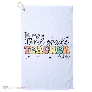 In My Third Grade Teacher Era Back To School 3rd Grade Retro Golf Towel