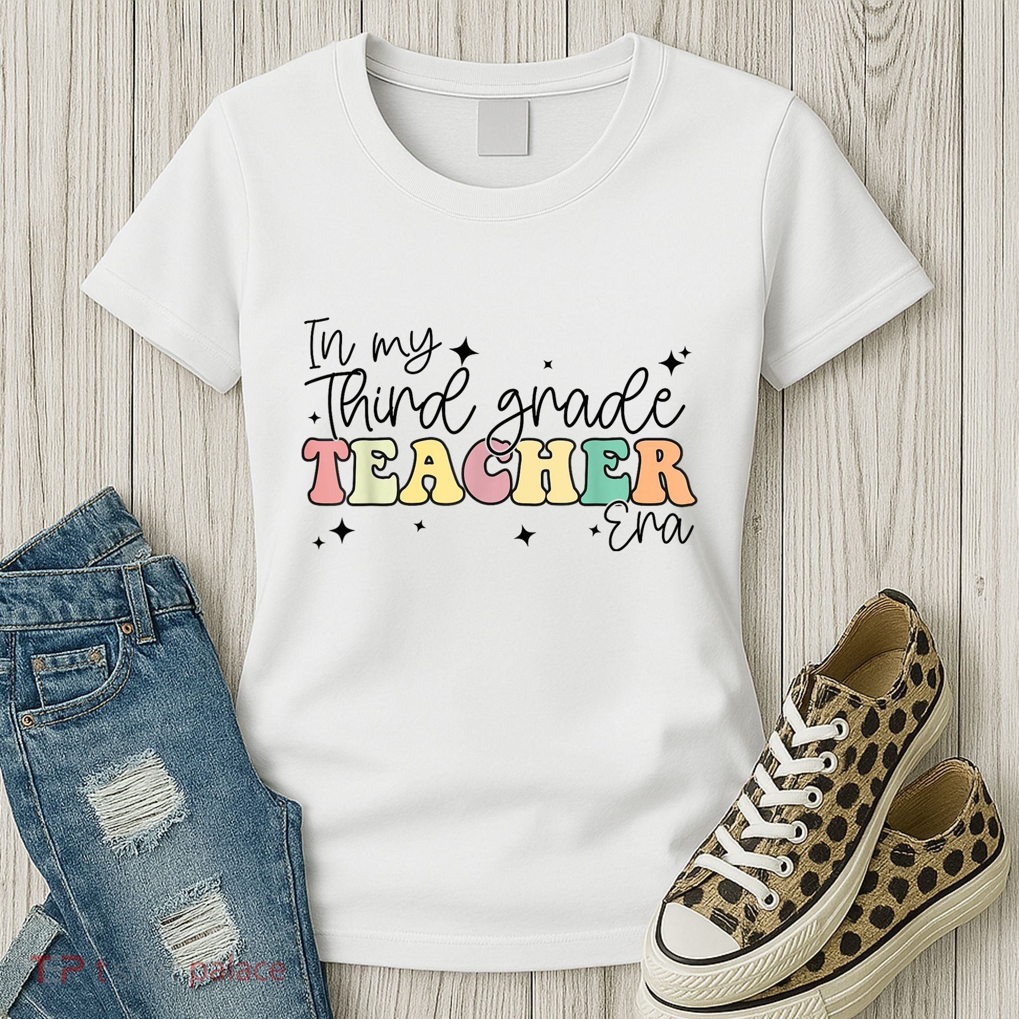 In My Third Grade Teacher Era Back To School 3rd Grade Retro Women's T-Shirt