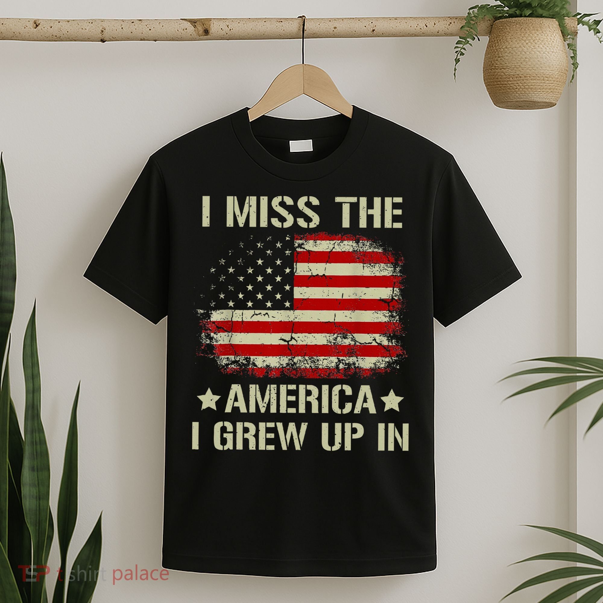 I Miss The America I Grew Up In American Flag T-Shirt