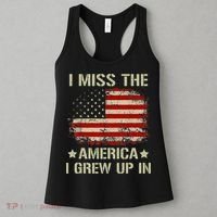 I Miss The America I Grew Up In American Flag Women's Tank Top thumb 3