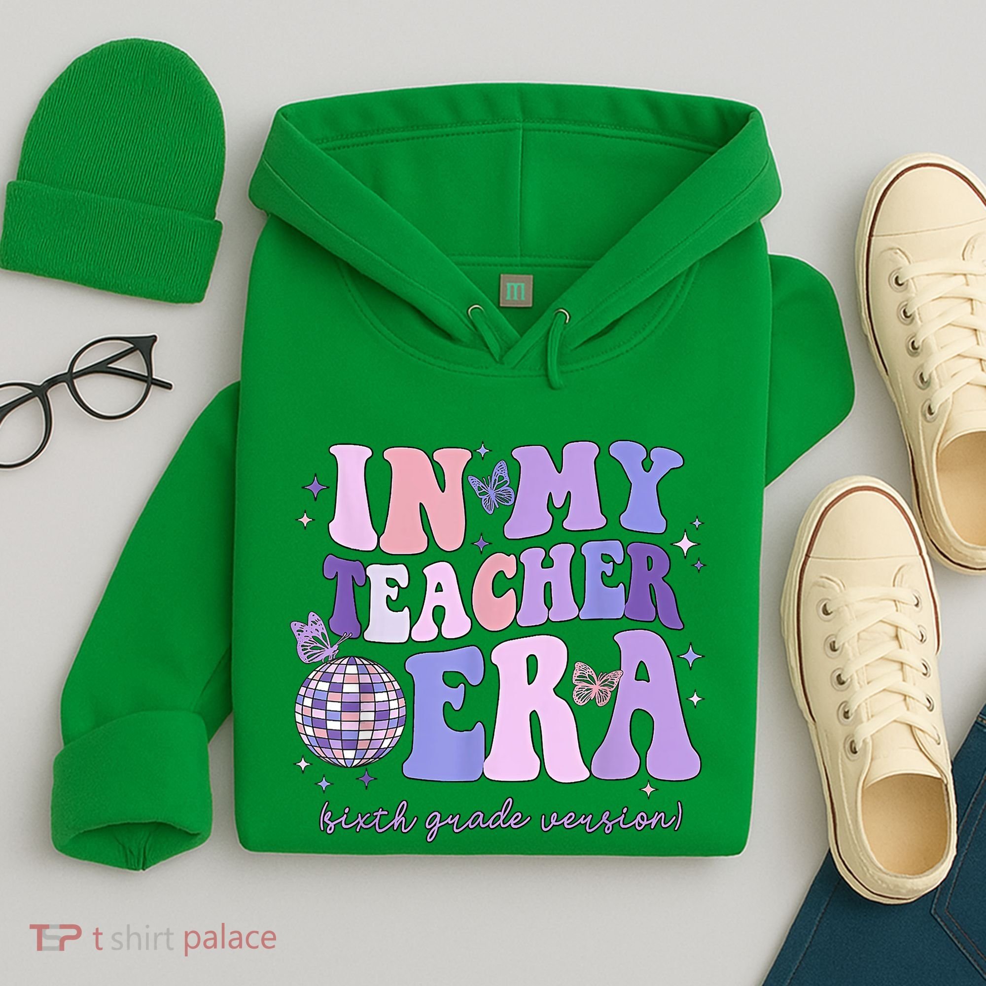 In My Teacher Era Sixth Grade Version 6th Grade Teacher Era Hoodie
