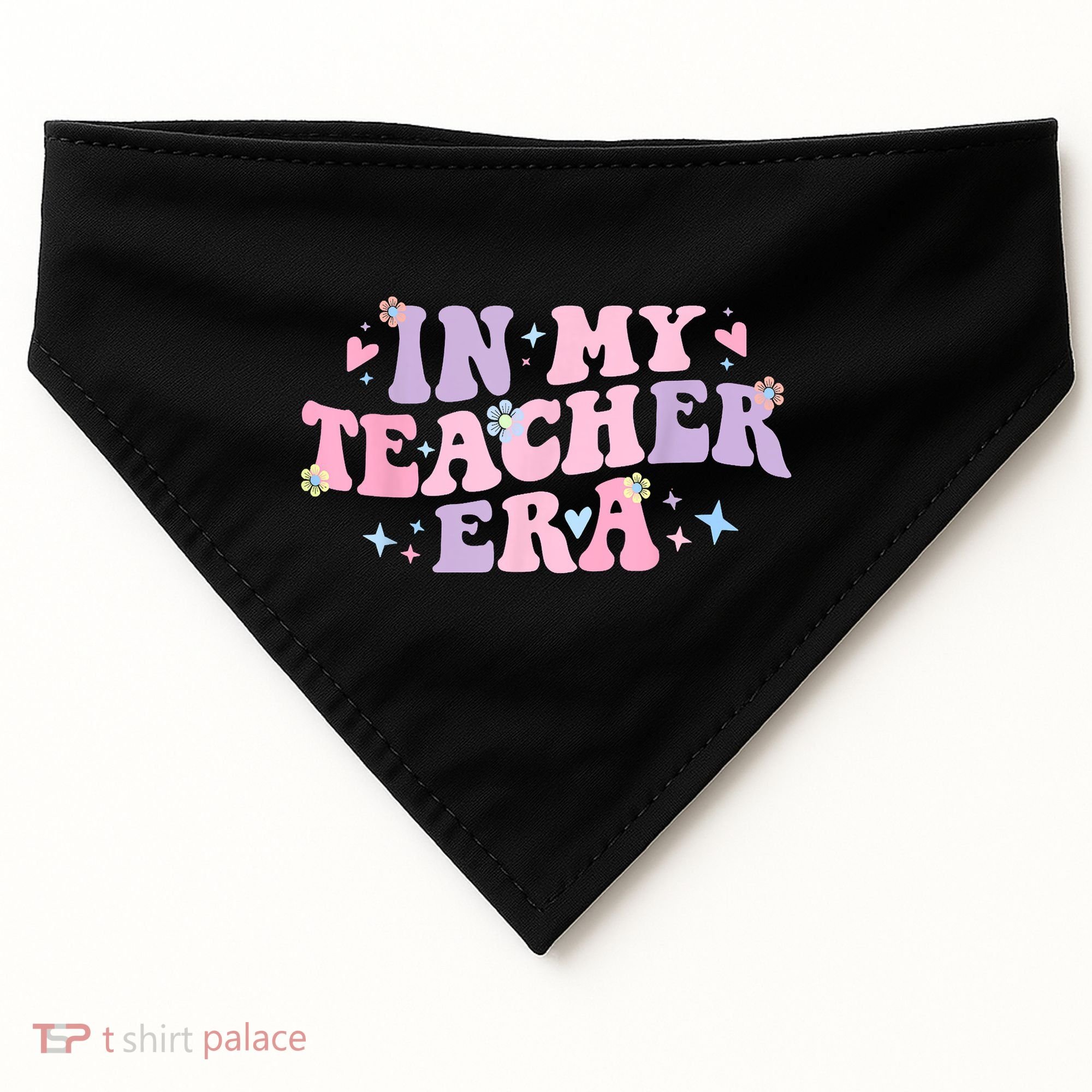 In My Teacher Era Back To School In My Teaching Era Pink USA-Made Doggie Bandana