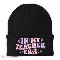 In My Teacher Era Back To School In My Teaching Era Pink Beanie thumb 0