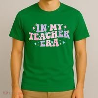 In My Teacher Era Back To School In My Teaching Era Pink T-Shirt thumb 3