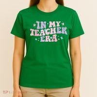In My Teacher Era Back To School In My Teaching Era Pink T-Shirt thumb 4