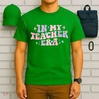 In My Teacher Era Back To School In My Teaching Era Pink T-Shirt thumb 6