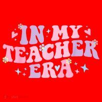 In My Teacher Era Back To School In My Teaching Era Pink Santa Hat thumb 1