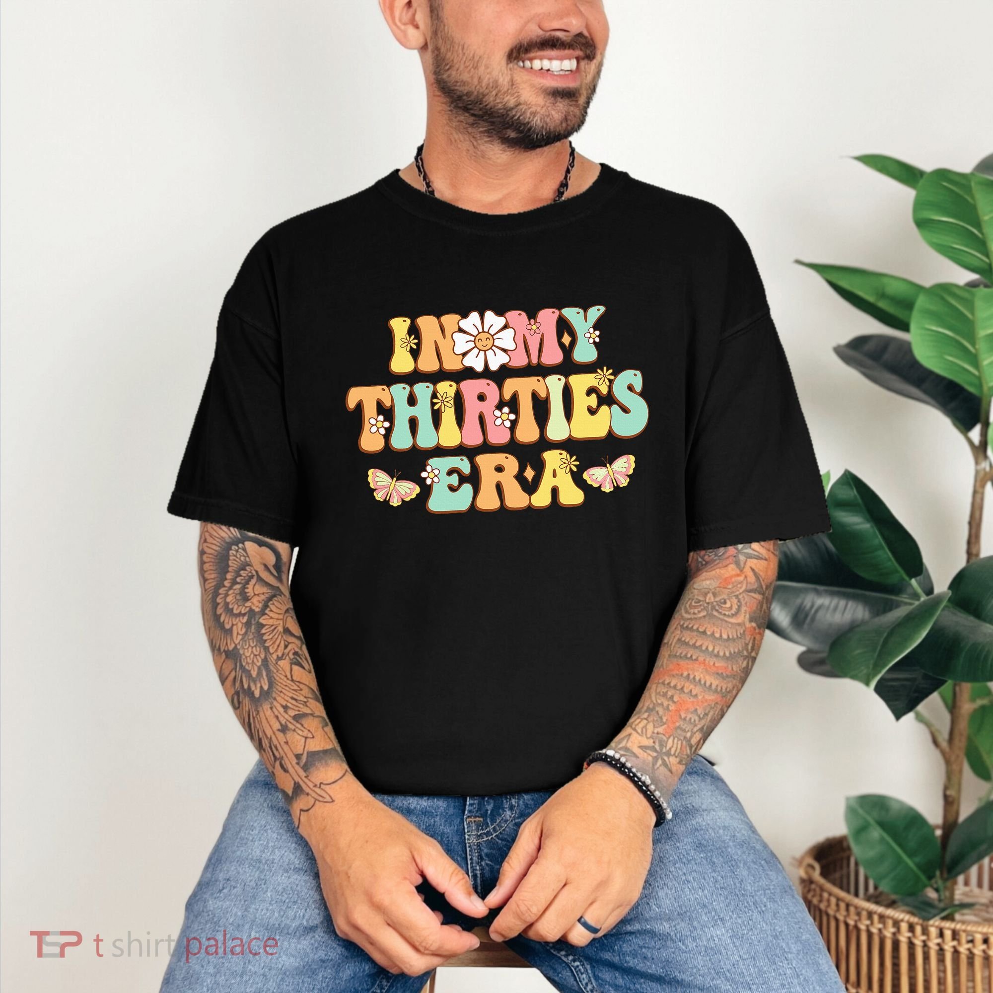 In My Thirties Era Groovy 30th Birthday 30S Comfort Colors T-Shirt