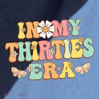 In My Thirties Era Groovy 30th Birthday 30S Raglan Baseball Sleeve Shirt thumb 2