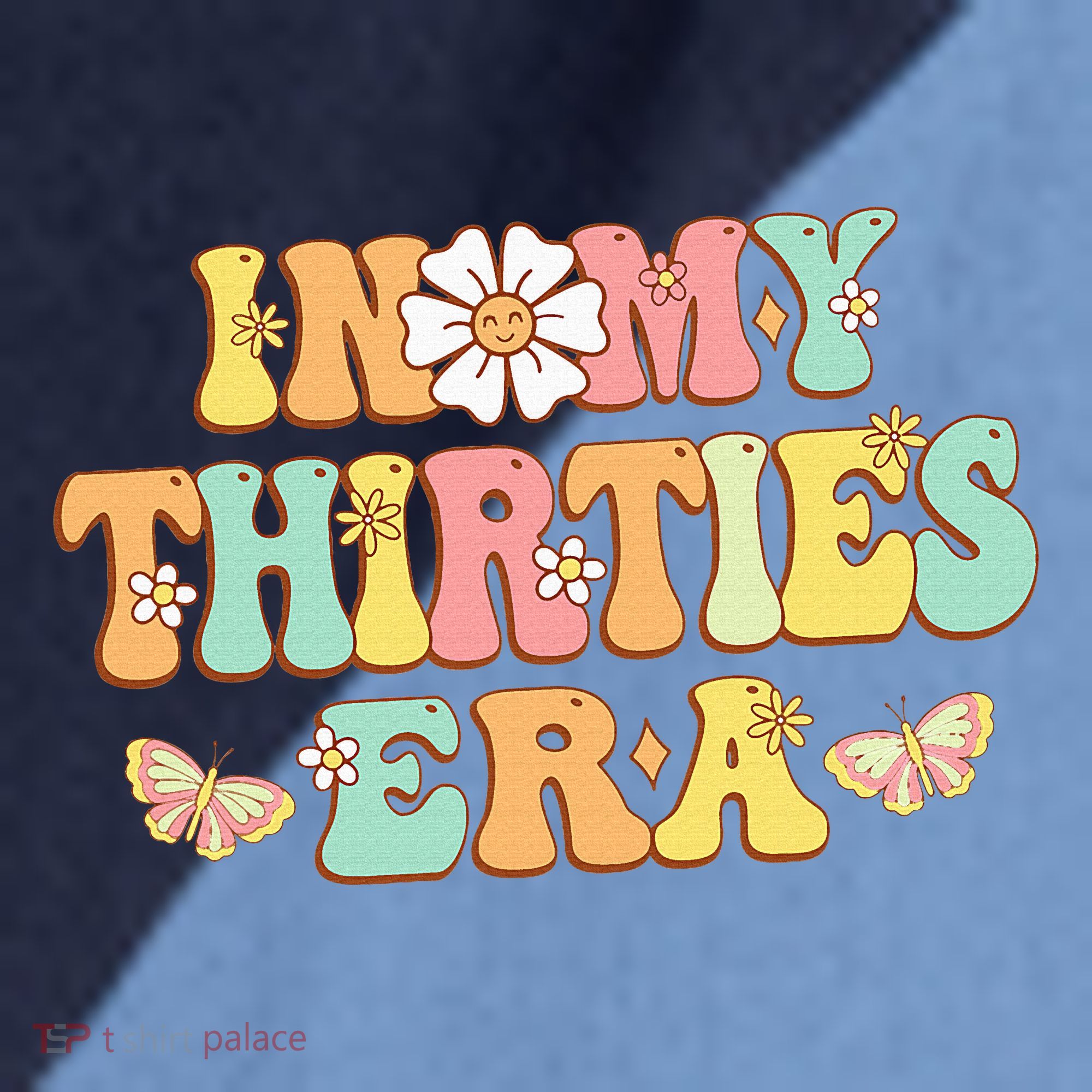 In My Thirties Era Groovy 30th Birthday 30S Raglan Baseball Sleeve Shirt