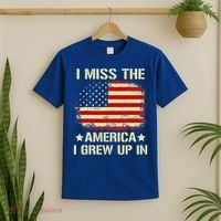 I Miss The America I Grew Up In American Flag Vintage T-Shirt thumb 2