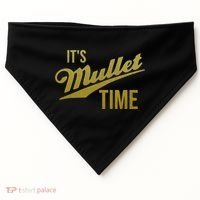 It's Mullet Time, Funny Redneck Mullet USA-Made Doggie Bandana thumb 0