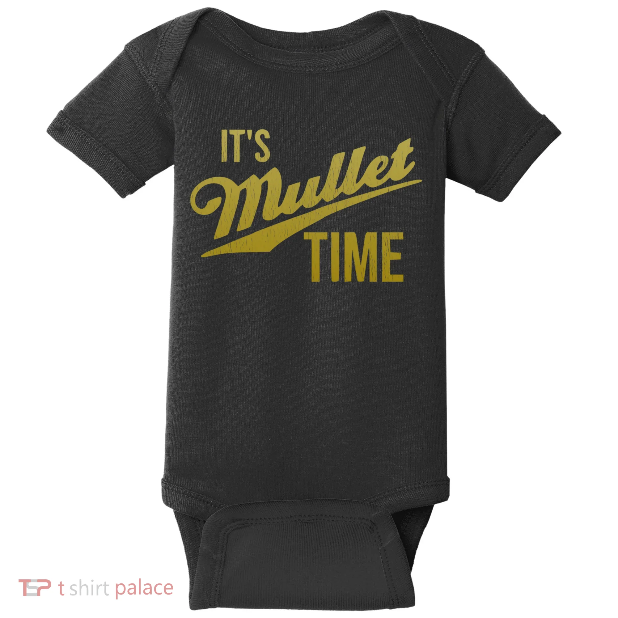 It's Mullet Time, Funny Redneck Mullet Baby Bodysuit