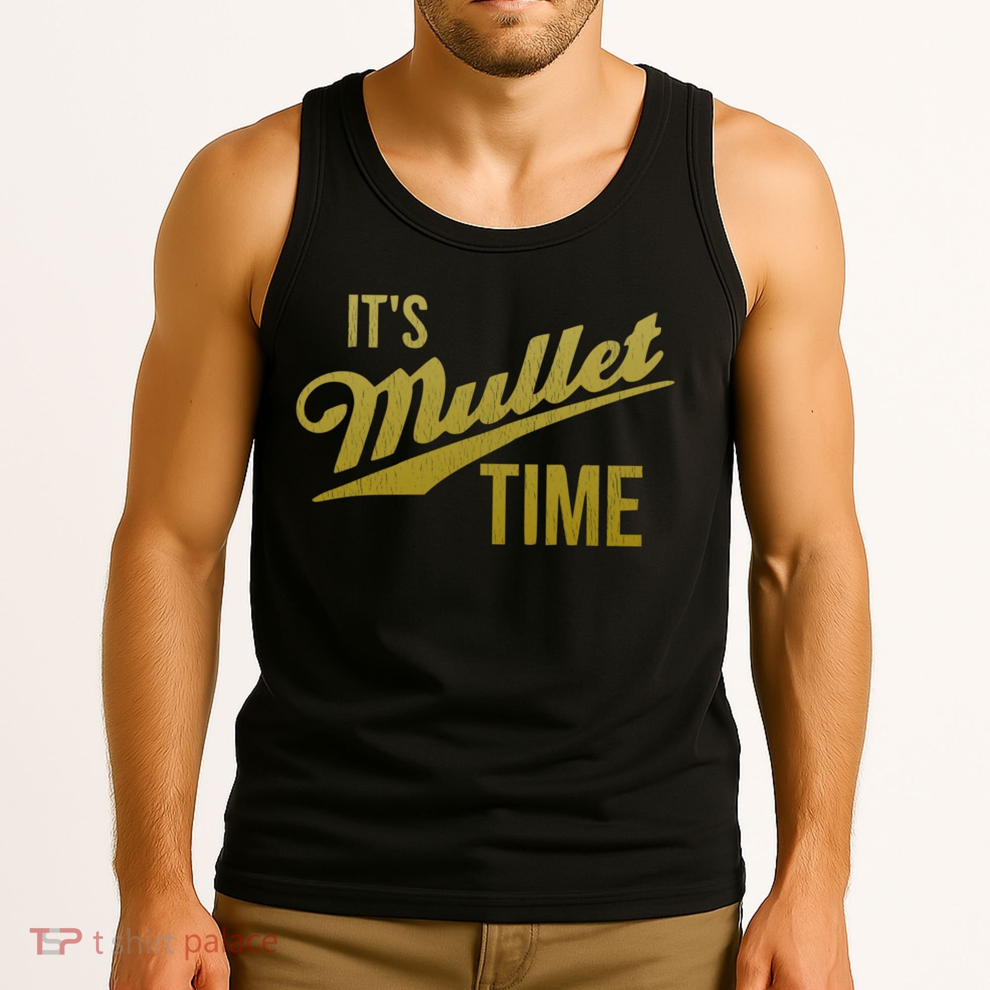 It's Mullet Time, Funny Redneck Mullet Tank Top
