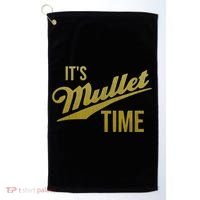 It's Mullet Time, Funny Redneck Mullet Golf Towel thumb 0