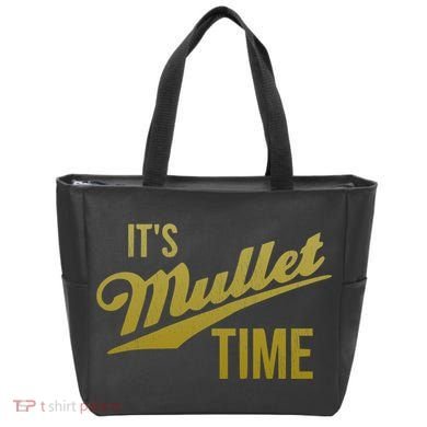 It's Mullet Time, Funny Redneck Mullet Tote Bag