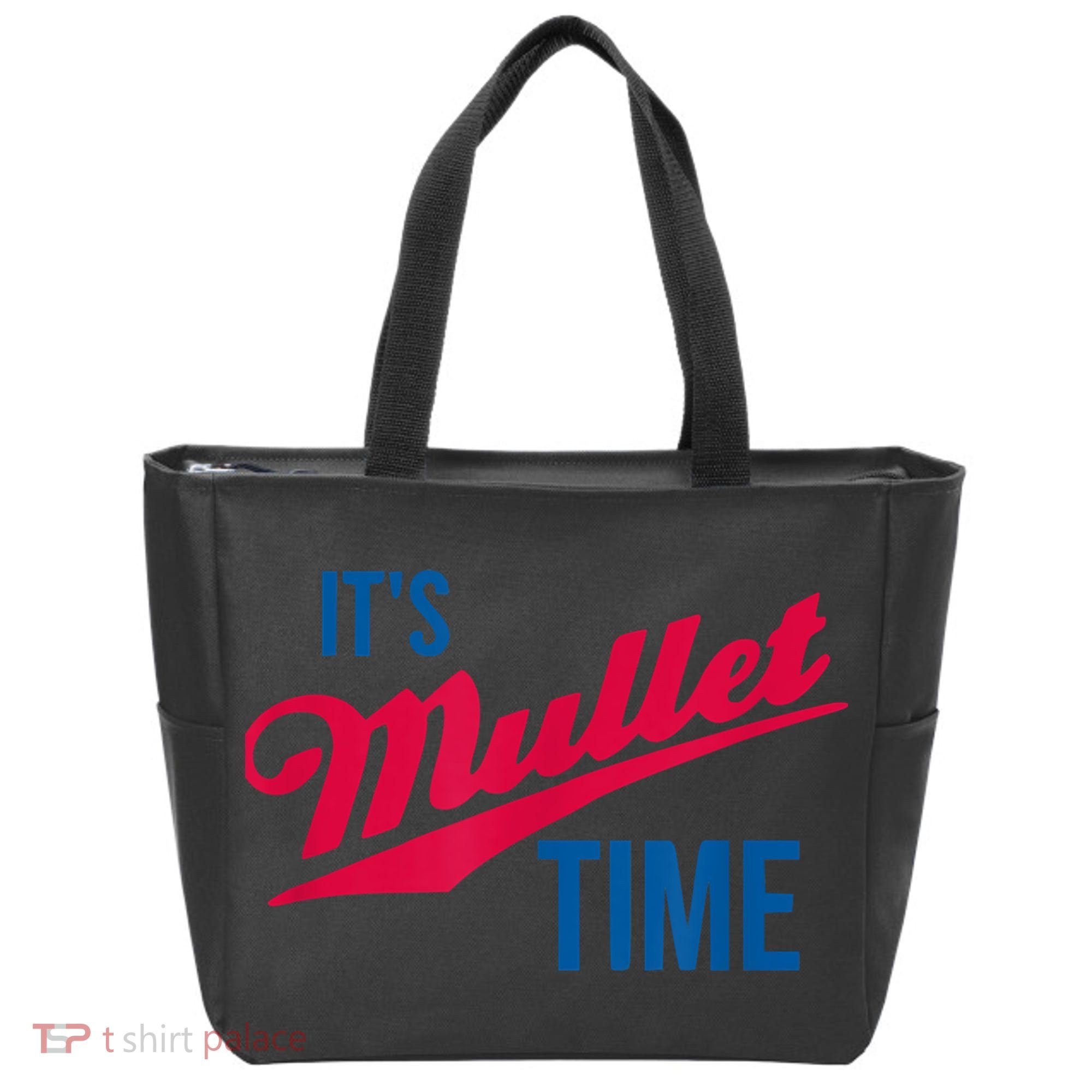 It's Mullet Time, Funny Redneck Mullet Tote Bag