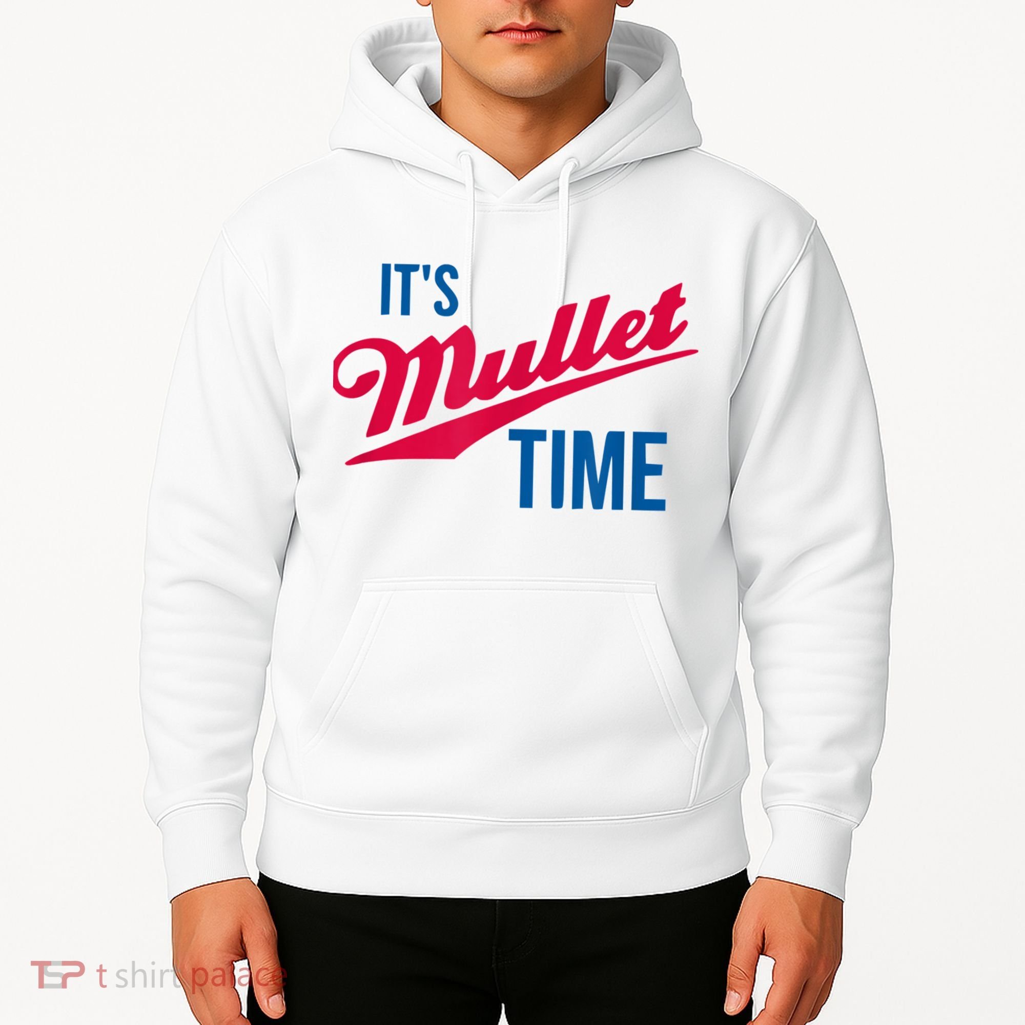 It's Mullet Time, Funny Redneck Mullet Hoodie