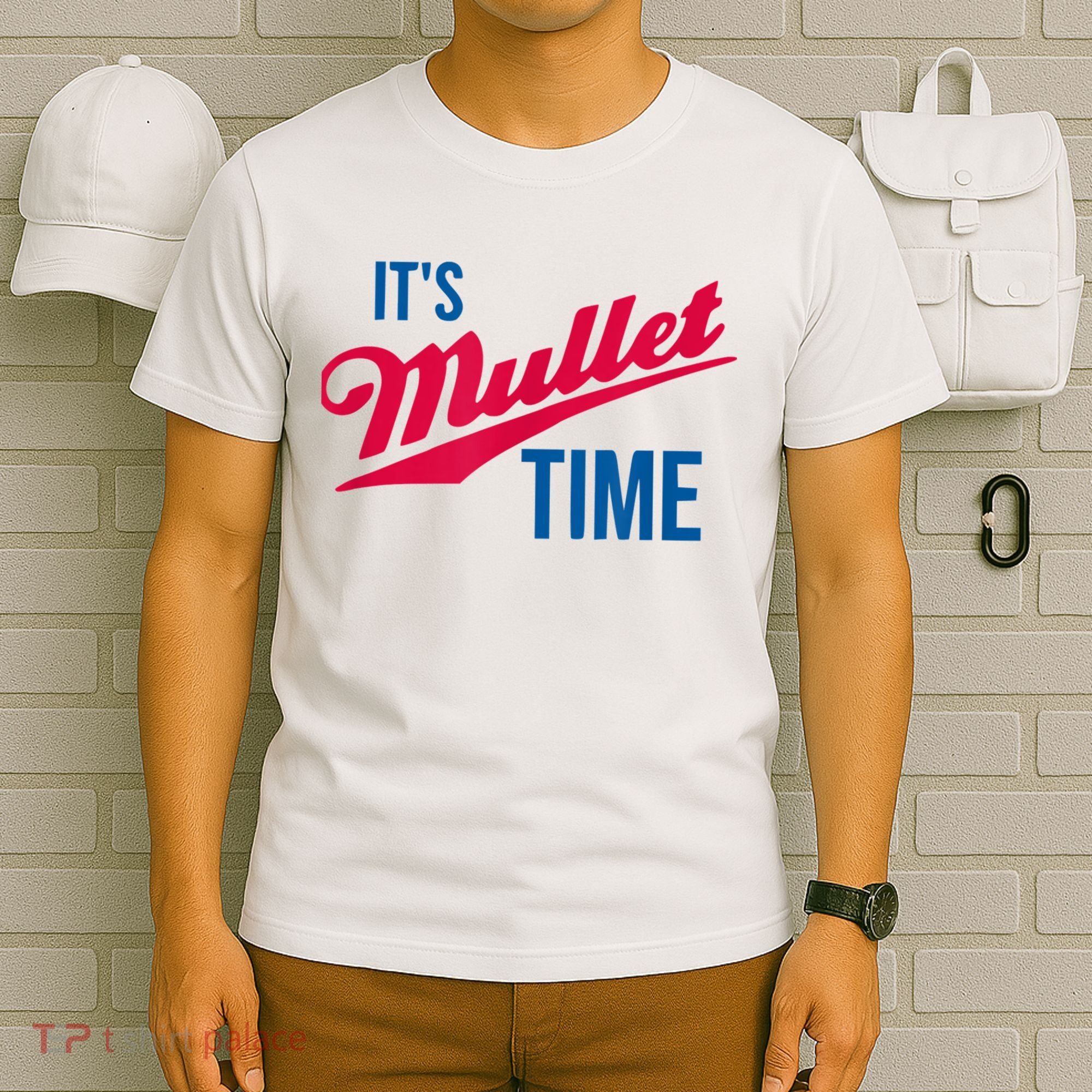 It's Mullet Time, Funny Redneck Mullet T-Shirt