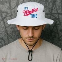 It's Mullet Time, Funny Redneck Mullet Bucket Hat thumb 2