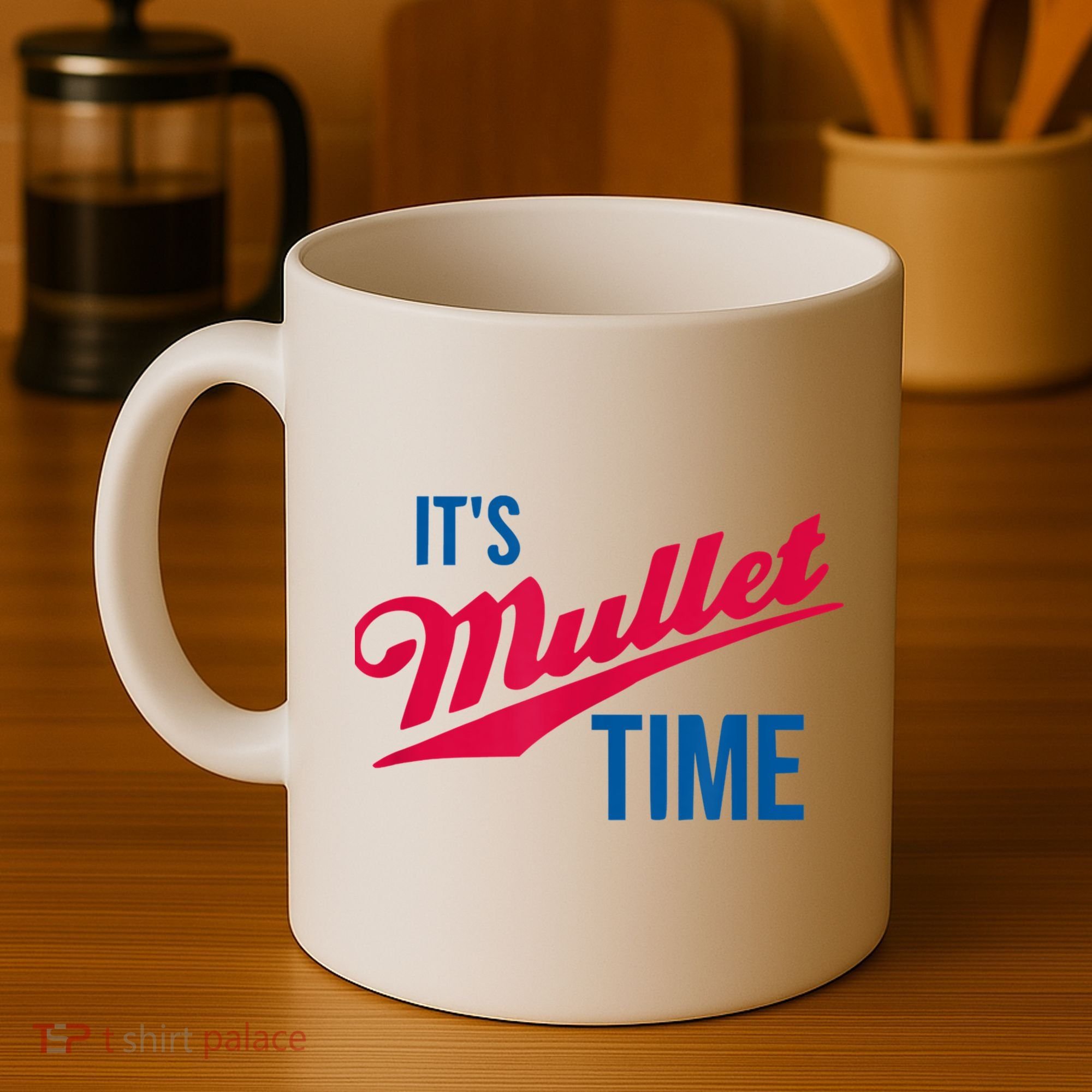It's Mullet Time, Funny Redneck Mullet Coffee Mug