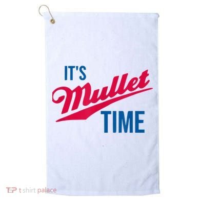 It's Mullet Time, Funny Redneck Mullet Golf Towel