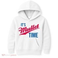 It's Mullet Time, Funny Redneck Mullet Kids Hoodie thumb 0