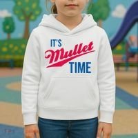 It's Mullet Time, Funny Redneck Mullet Kids Hoodie thumb 3