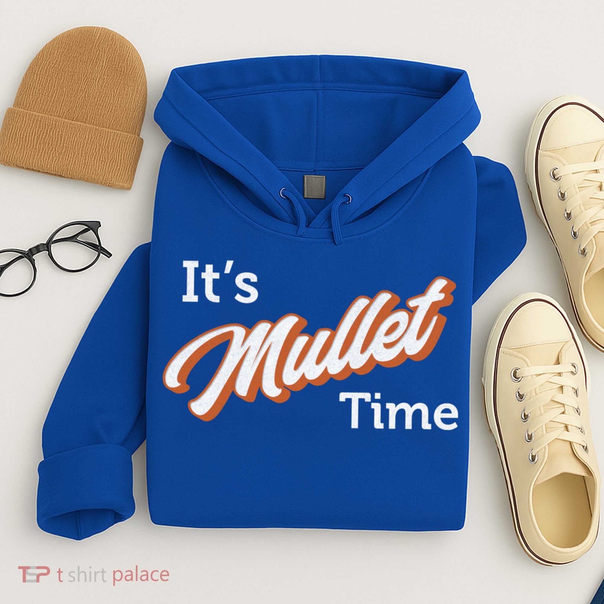 It's Mullet Time, Funny Redneck Mullet Hoodie