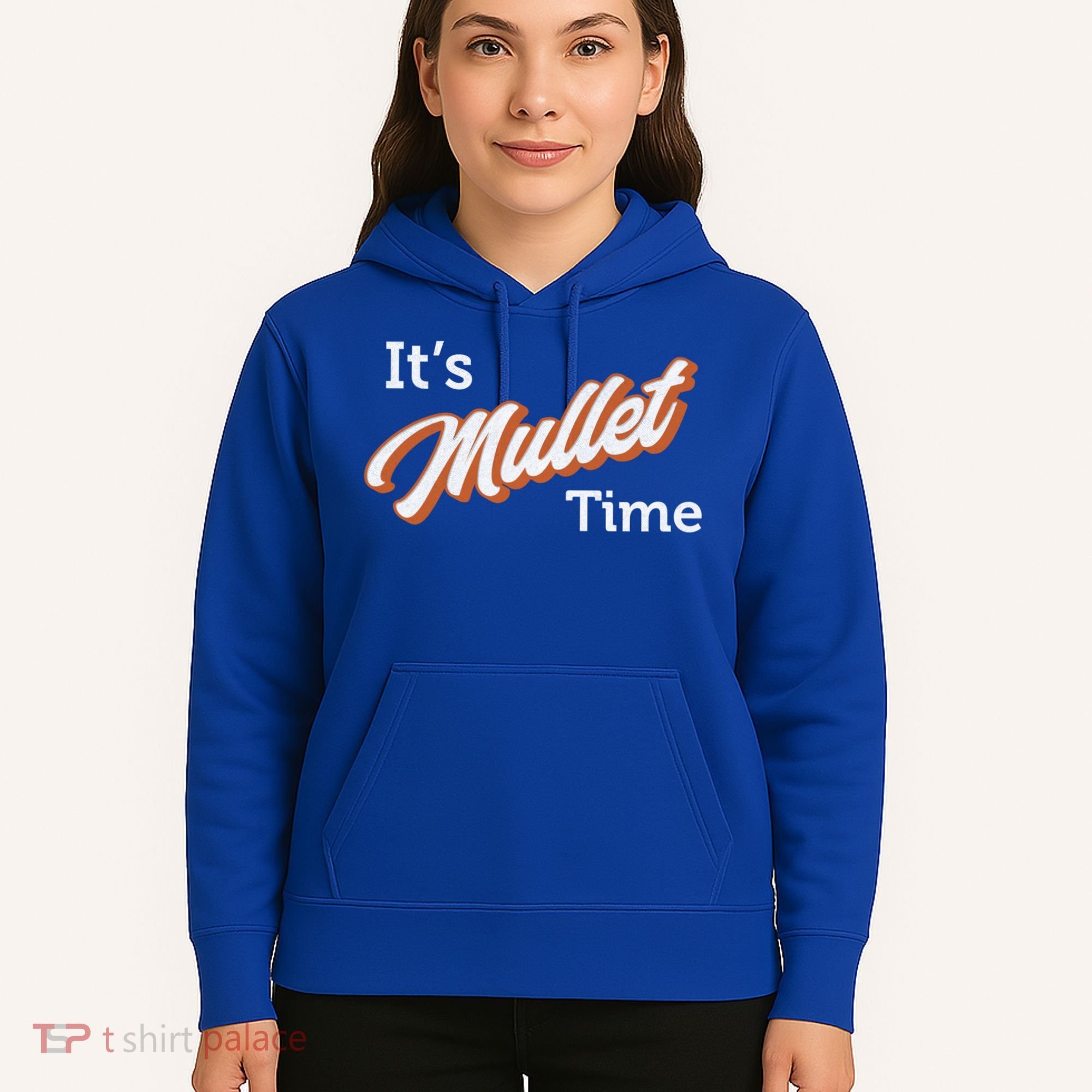 It's Mullet Time, Funny Redneck Mullet Hoodie
