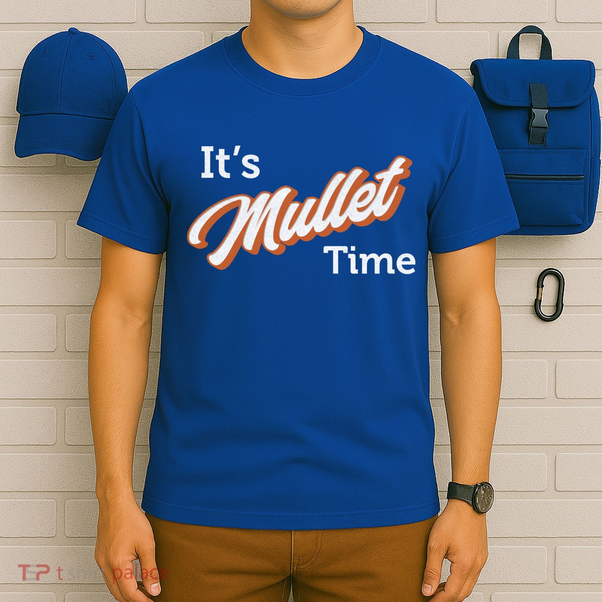 It's Mullet Time, Funny Redneck Mullet T-Shirt