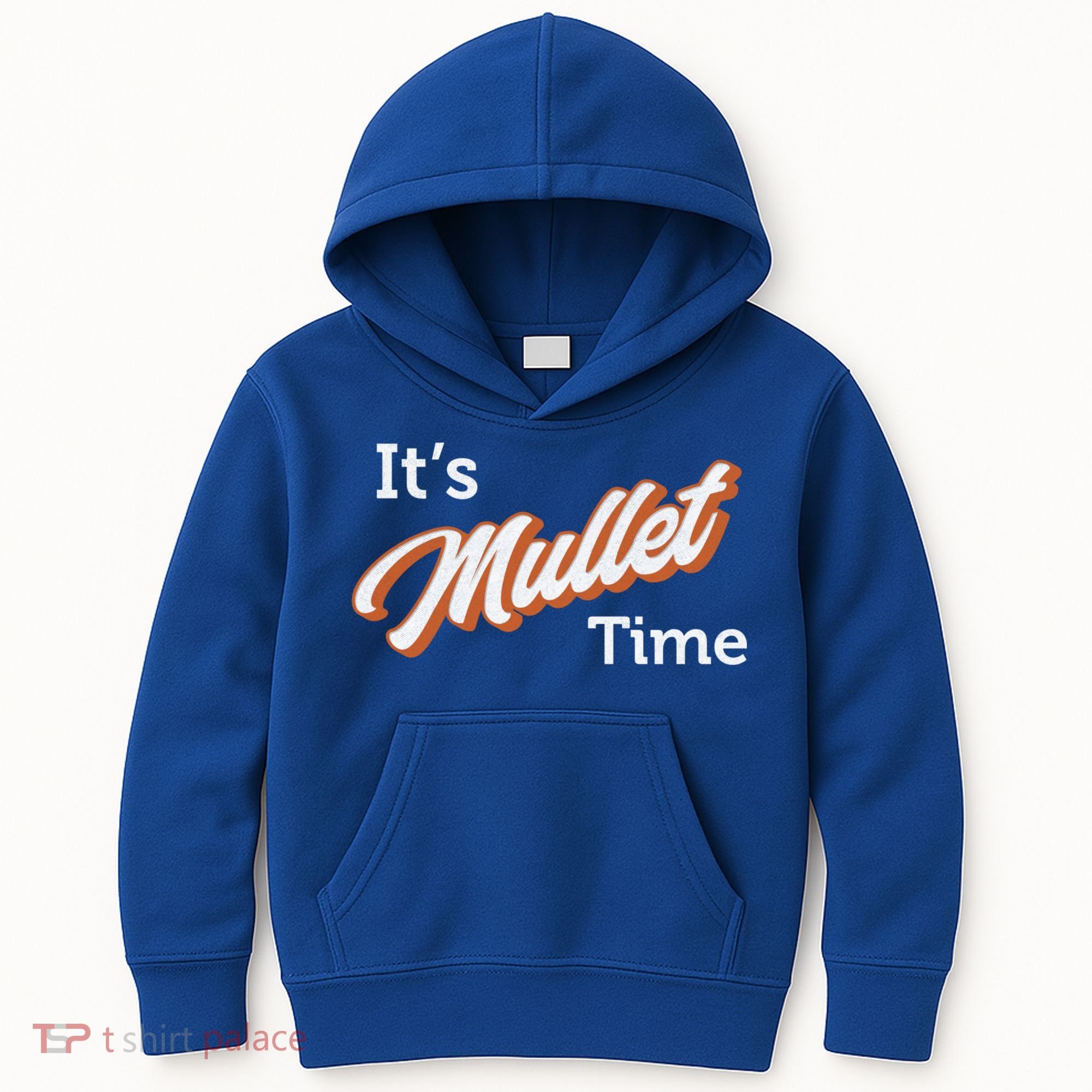 It's Mullet Time, Funny Redneck Mullet Kids Hoodie