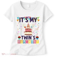It's My twin's Birthday Cake Party Twins Matching Siblings Women's T-Shirt thumb 0