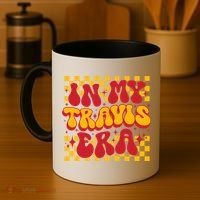 In My Travis Era Retro Groovy Coffee Mug thumb 4