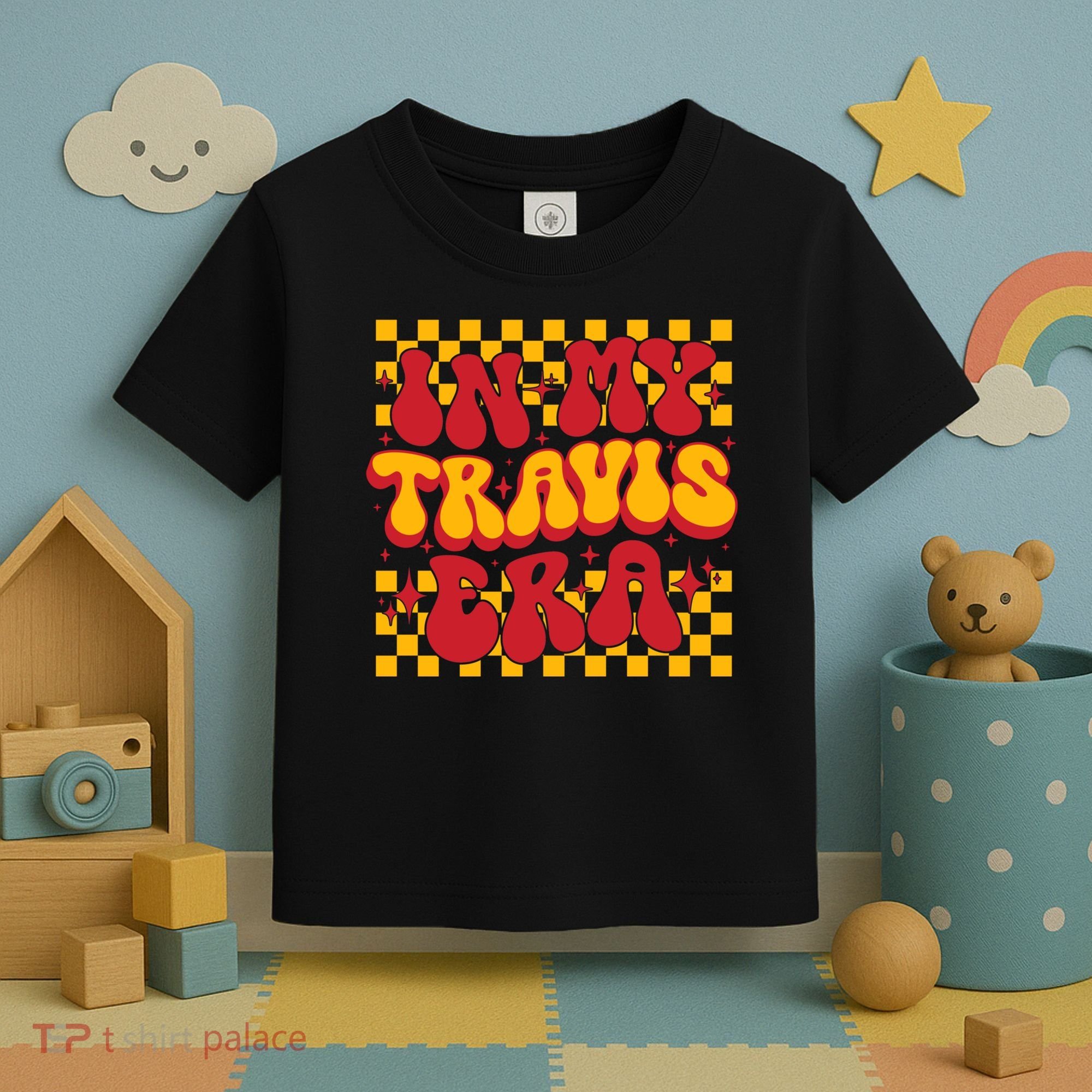 In My Travis Era Retro Groovy Toddler T-Shirt