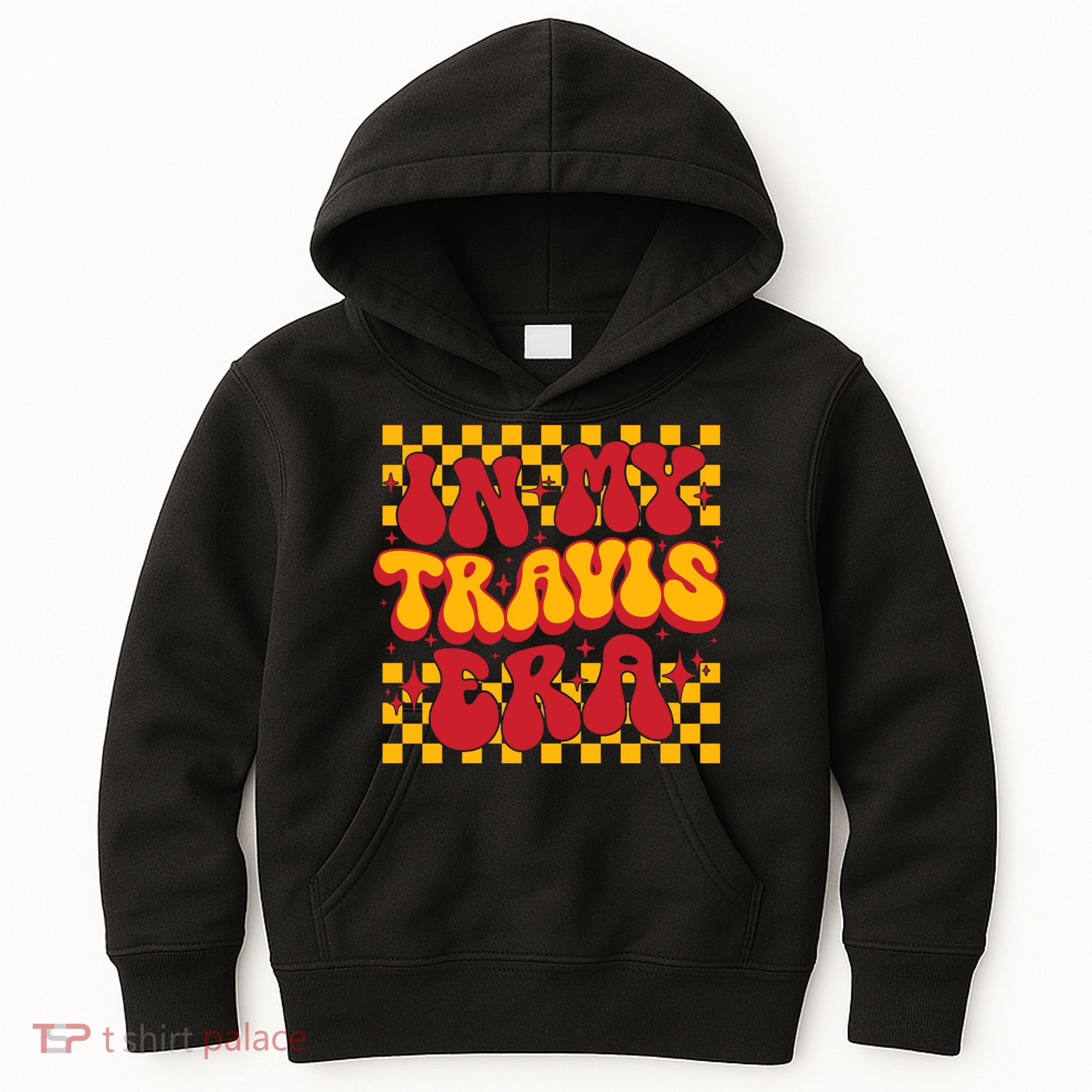In My Travis Era Retro Groovy Kids Hoodie