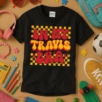 In My Travis Era Retro Groovy Kids T-Shirt thumb 3