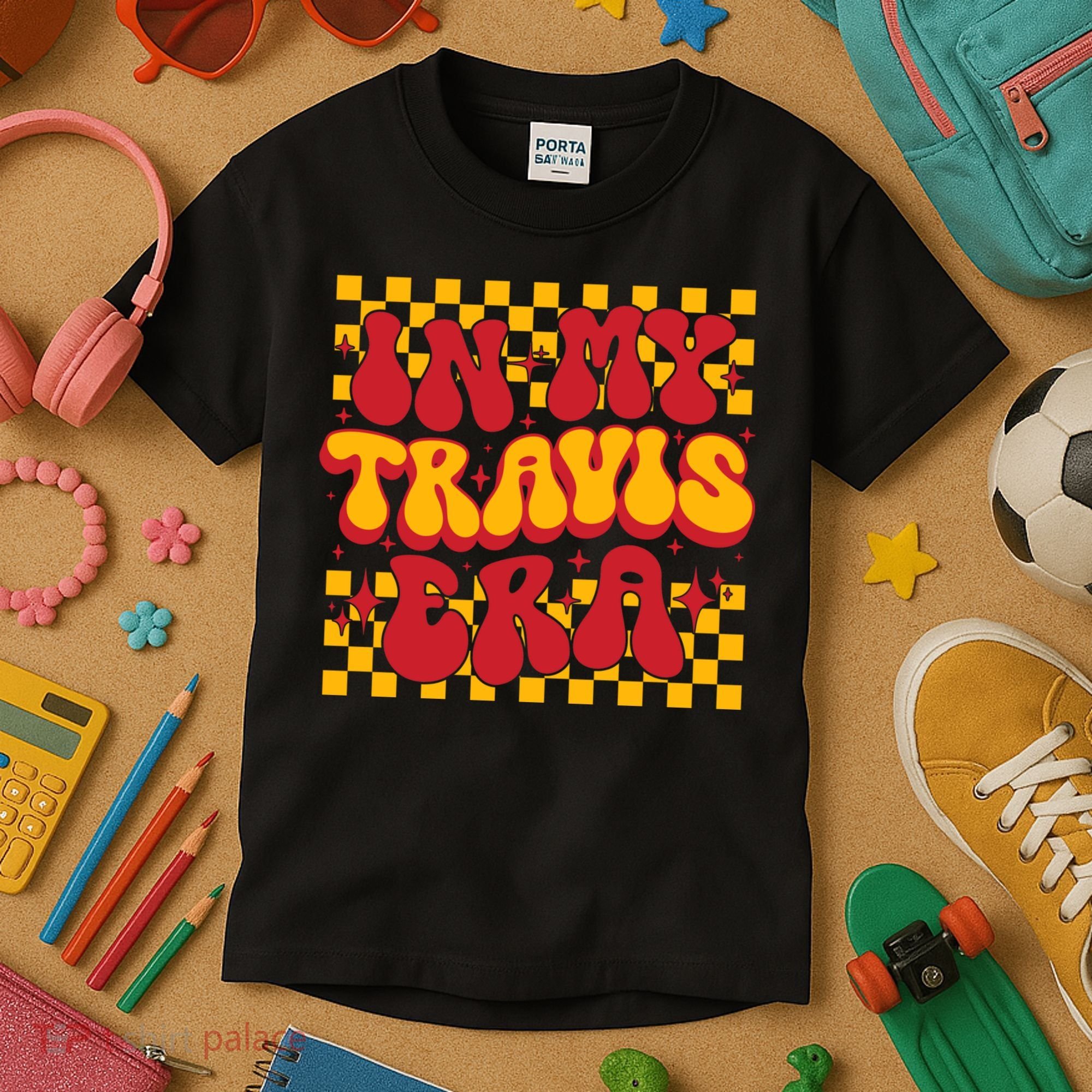 In My Travis Era Retro Groovy Kids T-Shirt