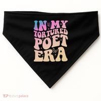 In My Tortured Poet Era Groovy USA-Made Doggie Bandana thumb 0